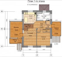 Проект дома ПД-039 План 1-го этажа